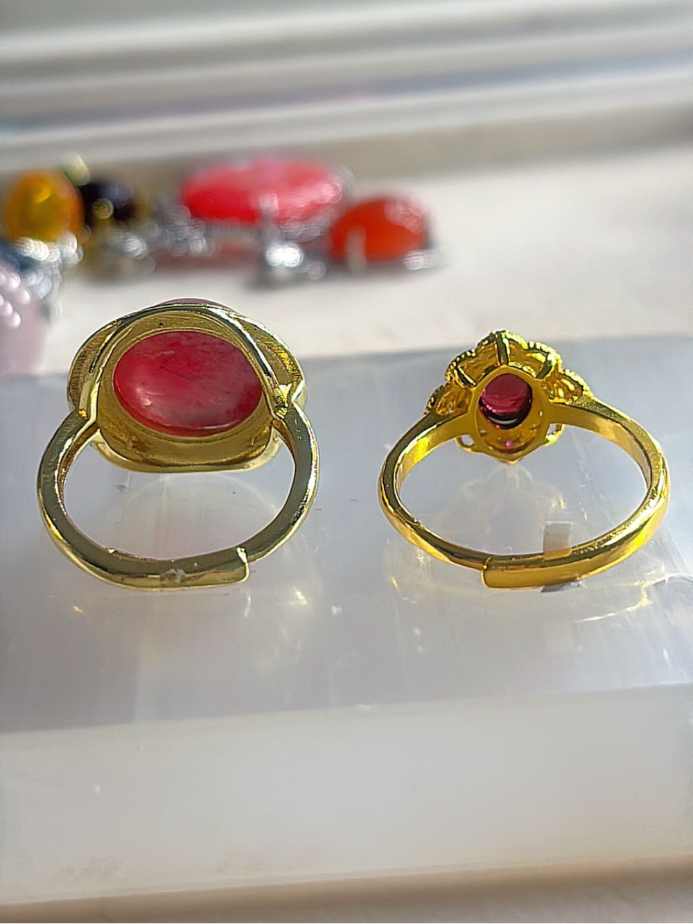 1 ~ Birthstone Rings | Ruby | Adjustable | Nickel Free | July - Picture 4 of 9